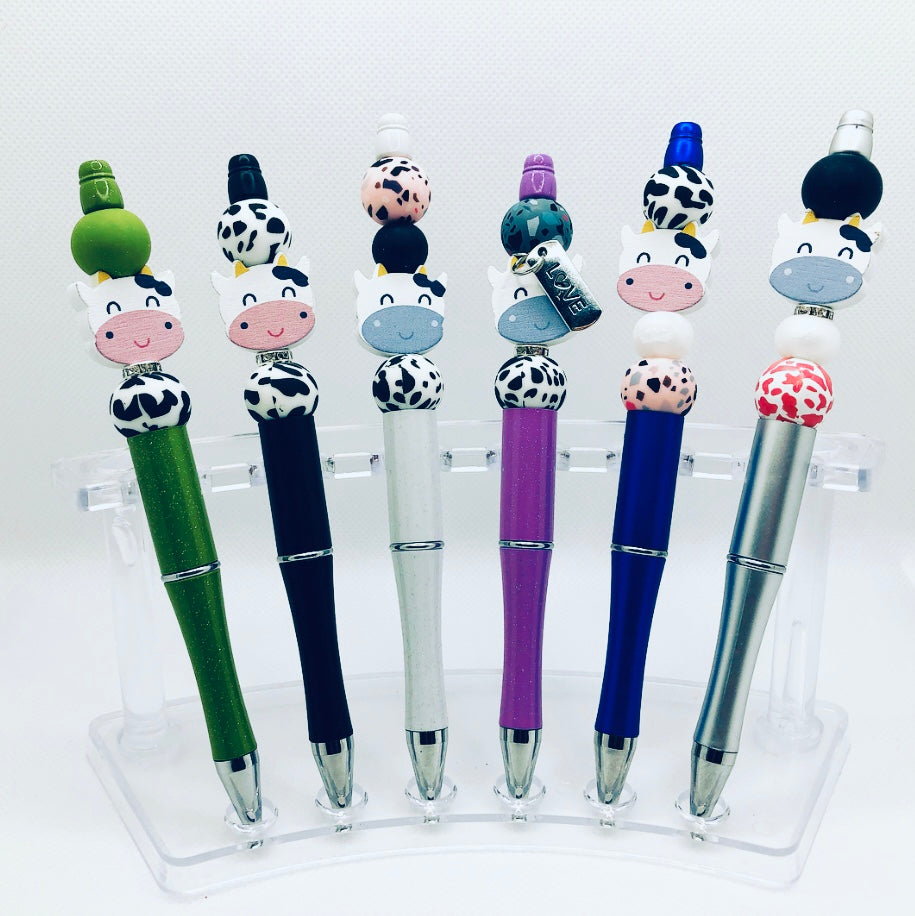 Cow Bead Pens